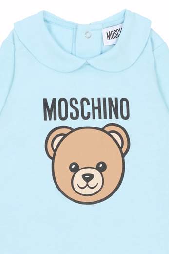 Moschino Neonato Tutina Per Neonato Con Stampa Teddy E Logo.