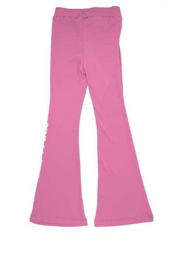Gaelle Bambina Pantalone Fucsia A Costine Con Stampa Logo Bianco.