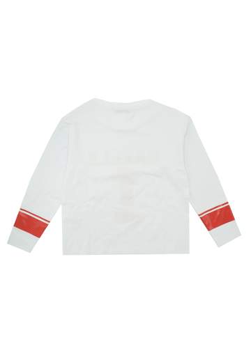 Gaelle Bambino T-shirt Bianca Con Stampa Logo Rossa.