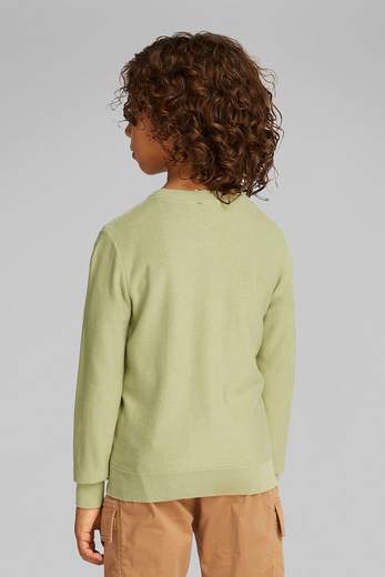 Calvin Klein Bambino Maglioncino In Cotone Con Logo.