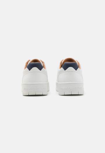 Tommy Hilfiger Bambino Sneaker Bianca Allacciata Bianco/blu