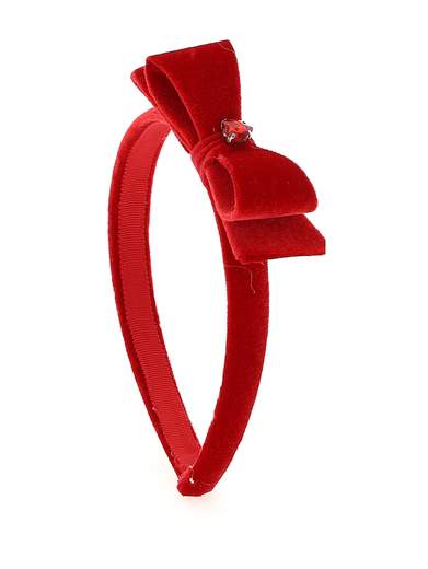 Monnalisa Bambina Cerchietto Per Bambina In Velluto Con Fiocco.