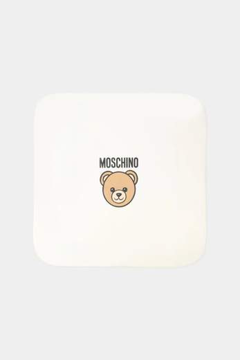 Moschino Neonato Coperta Per Neonato Stampa Logo E Teddy.