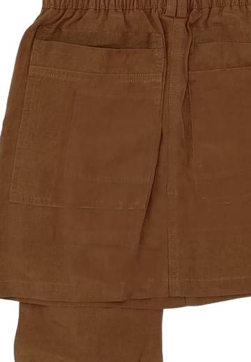 Manila Grace Bambina Gonna Marrone Per Ragazza Con Tasconi Laterali.