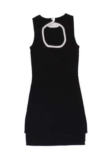 Manila Grace Bambina Abito Per Ragazza In Maglia Nero Con Apertura Posteriore.