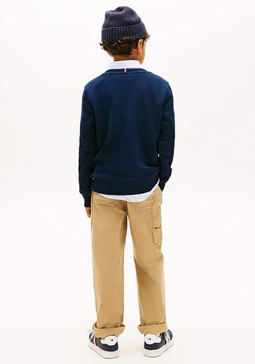 Tommy Hilfiger Bambino Felpa Con Bandiera E Logo.
