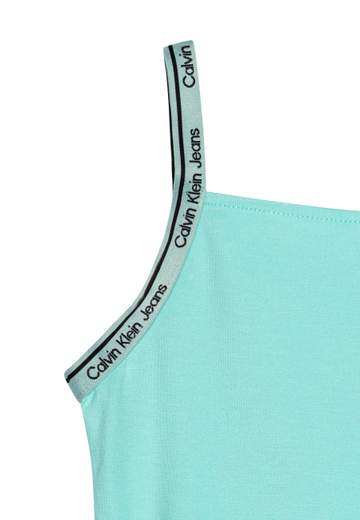 Calvin Klein Bambina Canotta Per Ragazza Bretelle Logate.