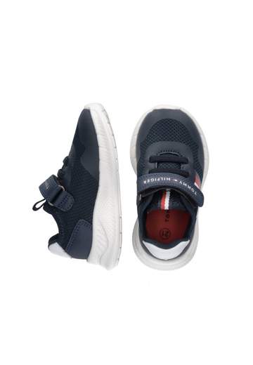 Tommy Hilfiger Bambino Sneakers Blu Per Bambino Con Velcro.