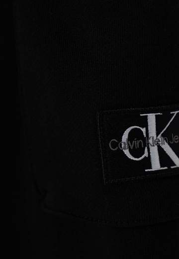 Calvin Klein Bambino Pantalone In Felpa Neri Per Ragazzo Con Tasconi Laterali.