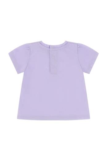 Moschino Bambina T-shirt Per Neonata Con Stampa Orsetto E Fiori.