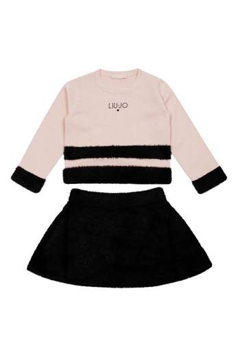 Liujo Maglia E Gonna Gonna Longuette In Maglia Colore Bianco Liu Jo