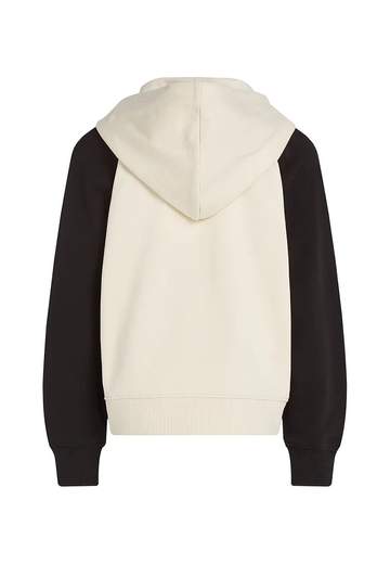 Calvin Klein Bambino Felpa Beige Per Ragazzo Con Cappuccio Nero.