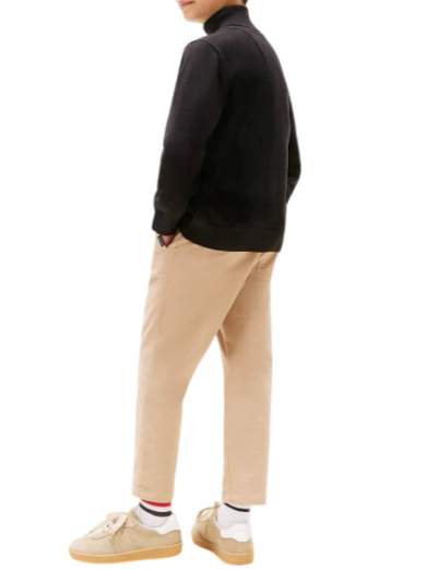 Tommy Hilfiger Bambino Maglione Nero A Collo Alto.