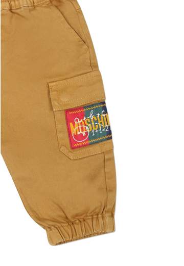 Moschino Bambino Pantalone Cargo Per Neonato Con Tasconi E Logo.