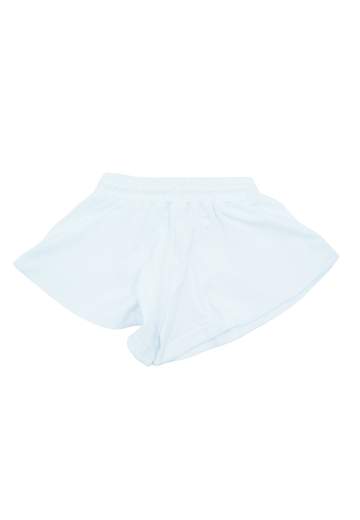 Aniye By Girl Bambina Shorts Bianco In Felpa Per Ragazza Con Stampa Glitter.