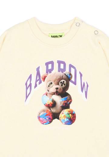 Barrow Bambina Abito In Felpa Per Neonata Stampa Logo E Teddy