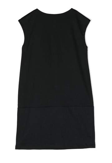 Moschino Bambina Abito Nero Con Zip Oro.