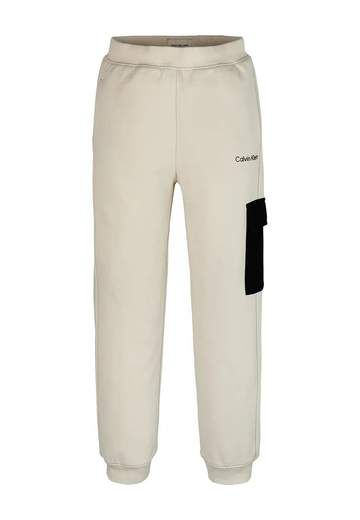 Calvin Klein Bambino Pantalone In Felpa Con Tascone Laterale Nero.