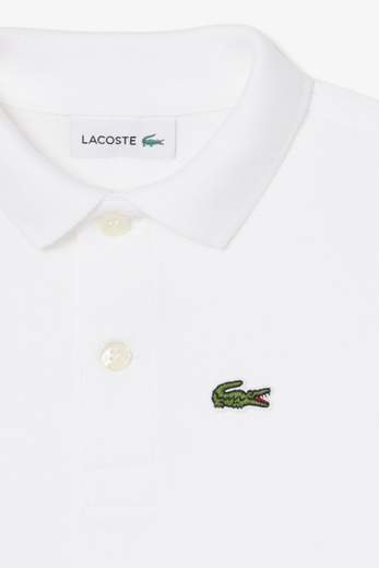 Lacoste Bambino Polo In Piquet Con Logo.