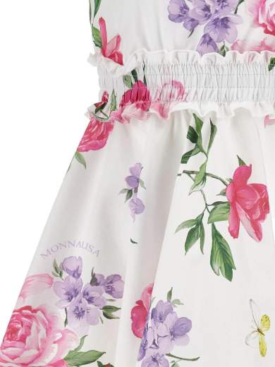 Monnalisa Bambina Abito Stampa Fiori.