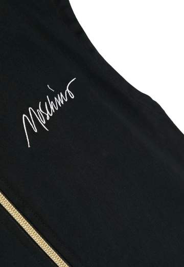 Moschino Bambina Abito Nero Con Zip Oro.