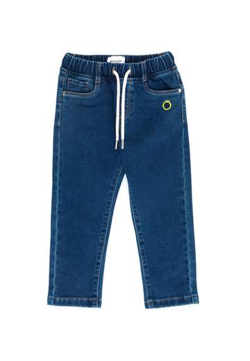 Trussardi Bambino Jeans Per Neonato Con Elastico In Vita E Coulisse Giallo Fluo.