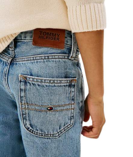 Tommy Hilfiger Bambino Bermuda In Jeans.