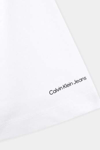 Calvin Klein Bambina T-shirt Cropped Con Stampa Logo