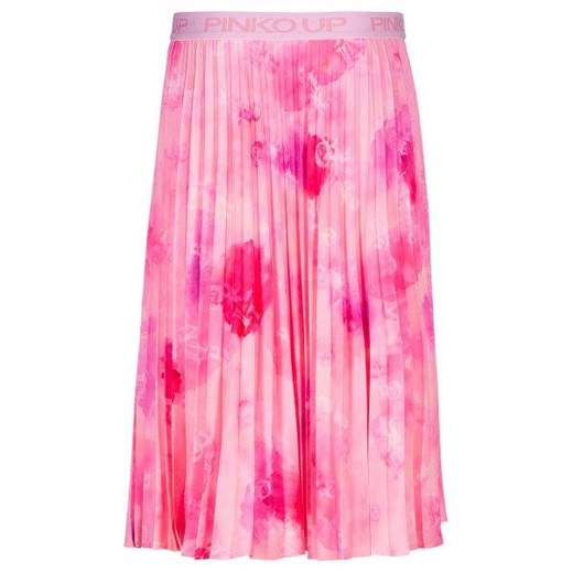 Pinko Bambina Gonna Plisse Con Stampe, Elastico In Vita Con Logo.