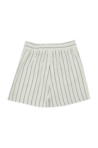 Manila Grace Bambina Bermuda Per Bambina Bianca Con Righe Nere.