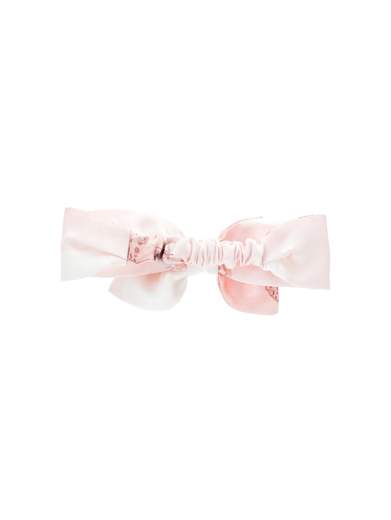 Monnalisa Bambina Fascia Fiocco In Mikado Con Fiocco E Stampa Farfalle.