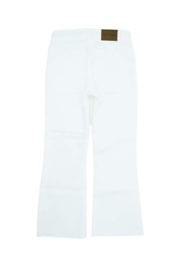Manila Grace Bambina Denim Bianco Per Ragazza Modello A Trombetta.