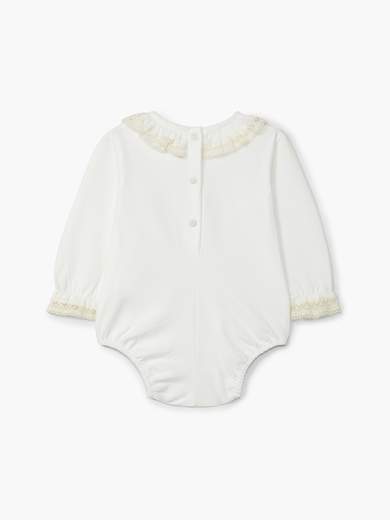 Wedoble Neonata Camicia A Body Colletto In Pizzo
