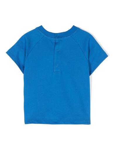 Moschino Bambino T-shirt Manica Corta Con Teddy Tridimensionale E Stampa Logo.