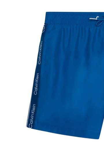 Calvin Klein Bambino Pantaloncino Da Mare Con Elastico In Vita Banda Laterale Logata.