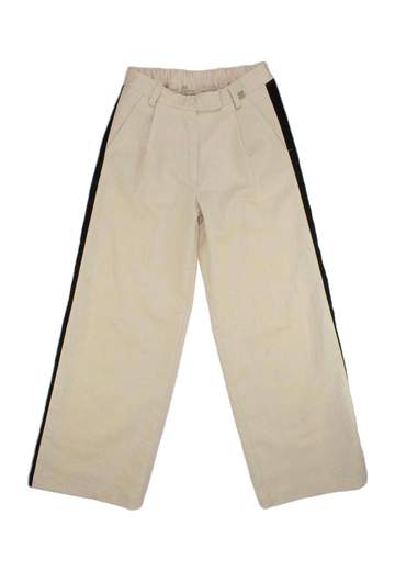 Manila Grace Bambina Pantalone Per Ragazza Con Banda Laterale Nera.