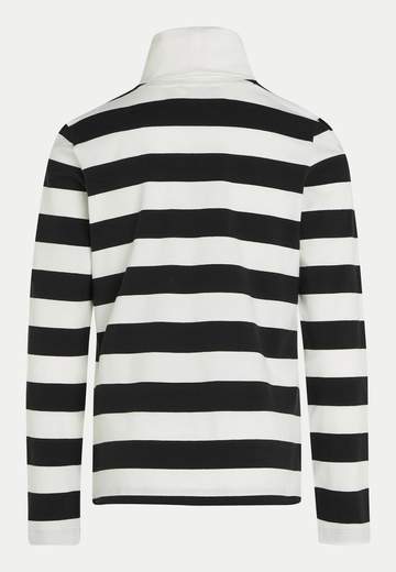Calvin Klein Bambina Lupetto A Collo Alto A Righe Bianco E Nero Per Ragazzo.