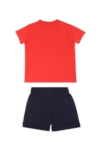 Trussardi Bambino Completo Per Neonato Con T-shirt Con Logo E Bermuda.
