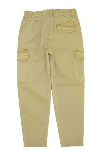 Manila Grace Bambina Pantalone Beige Modello Cargo.