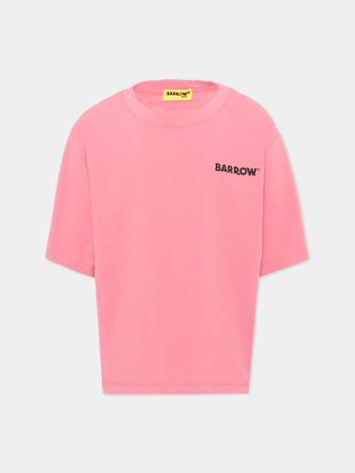 Barrow Bambino T-shirt Panna Con Stampa Logo Anteriore E Posteriore