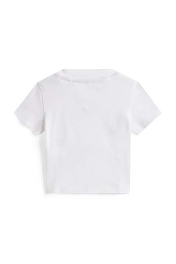 Tommy Hilfiger Bambino T-shirt Manica Corta Con Logo Floccato.