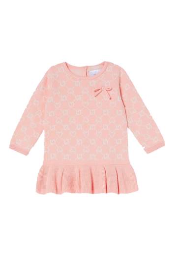 Liu-jo Bambina Abito Rosa Per Neonata Logo Allover.