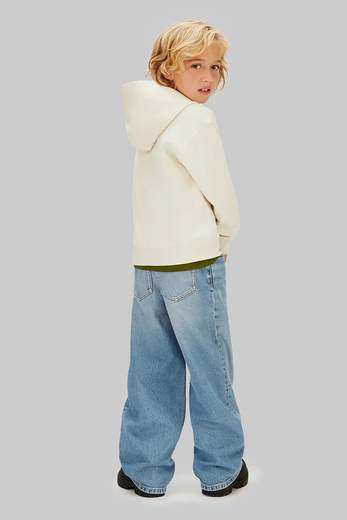 Calvin Klein Bambino Felpa Con Cappuccio E Logo Stampato E Ricamato.