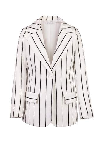 Elsy Bambina Blazer Bianco Per Ragazza Con Righe Nere.
