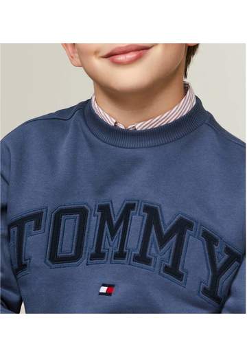 Tommy Hilfiger Bambino Felpa Blu Per Bambino Con Logo.