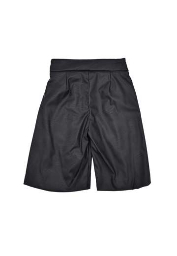 Gaelle Bambina Gonna Panatalone Per Ragazza In Ecopelle Nero.