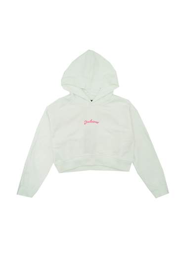 Disclaimer Bambina Felpa Cropped Per Ragazza Con Cappuccio