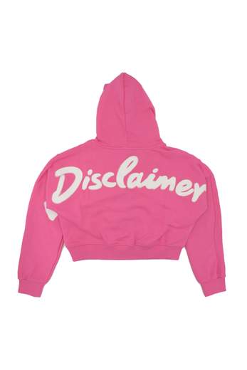 Disclaimer Bambina Felpa Cropped Per Ragazza Con Cappuccio
