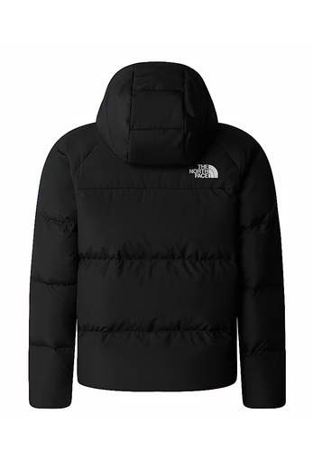 The North Face Bambino Piumino Nero Con Cappuccio Con Logo.