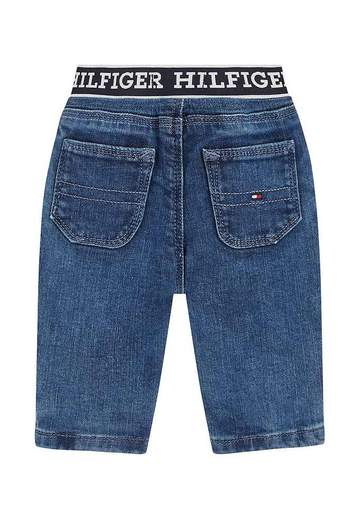 Tommy Hilfiger Bambino Jeans Blu Per Neonato Con Elastico In Vita.